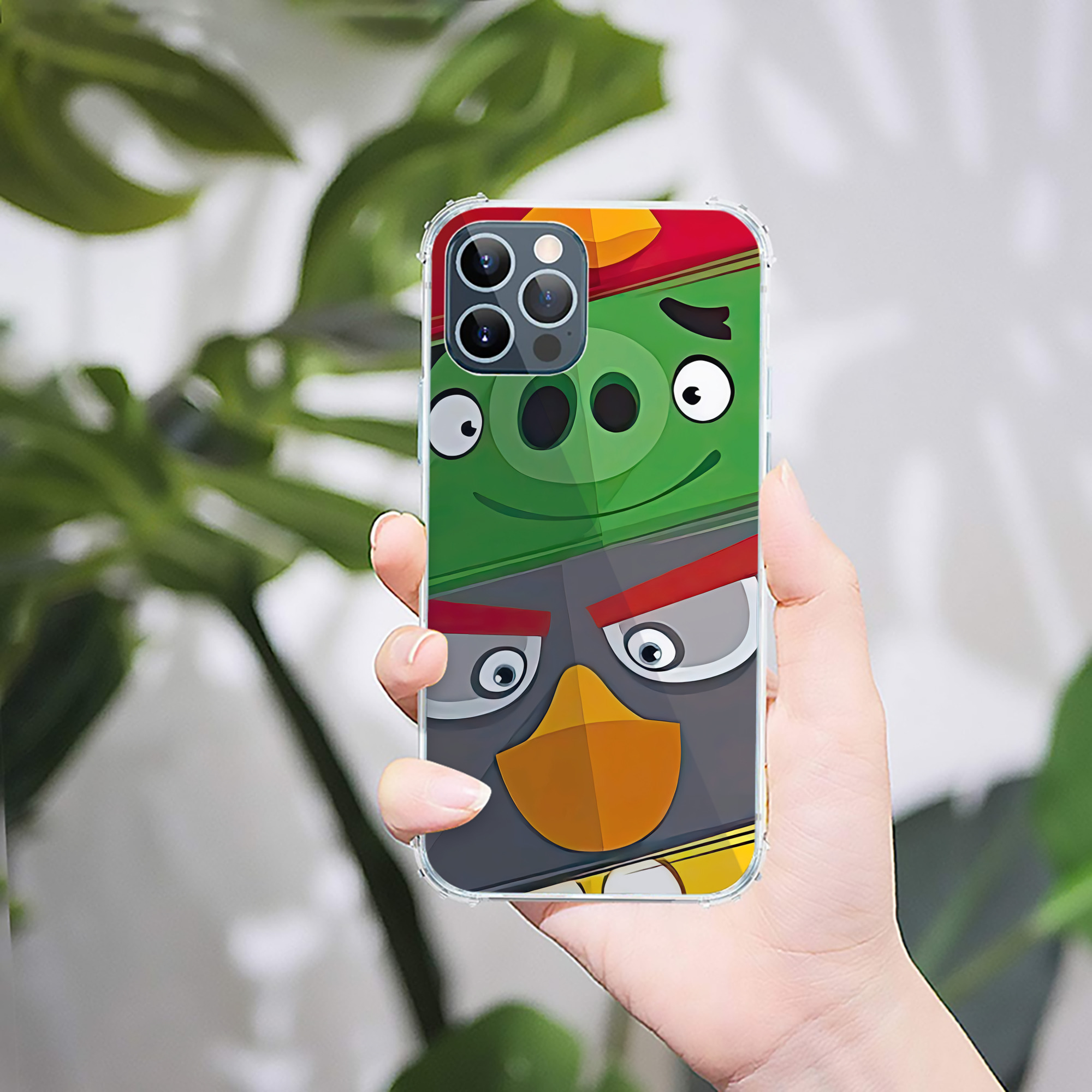 （画像用） Angry Birds アングリーバード 【iPhone 12シリーズ対応】透明スマホケース（クリアソフトケース）